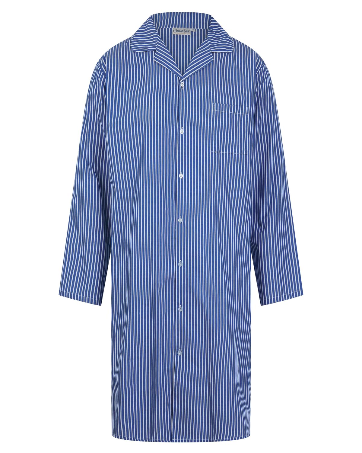 Slenderella Men's Blue - Stripe Walker Reid Stripe Button Down Nightshirt Wr1815 Blue 3XL