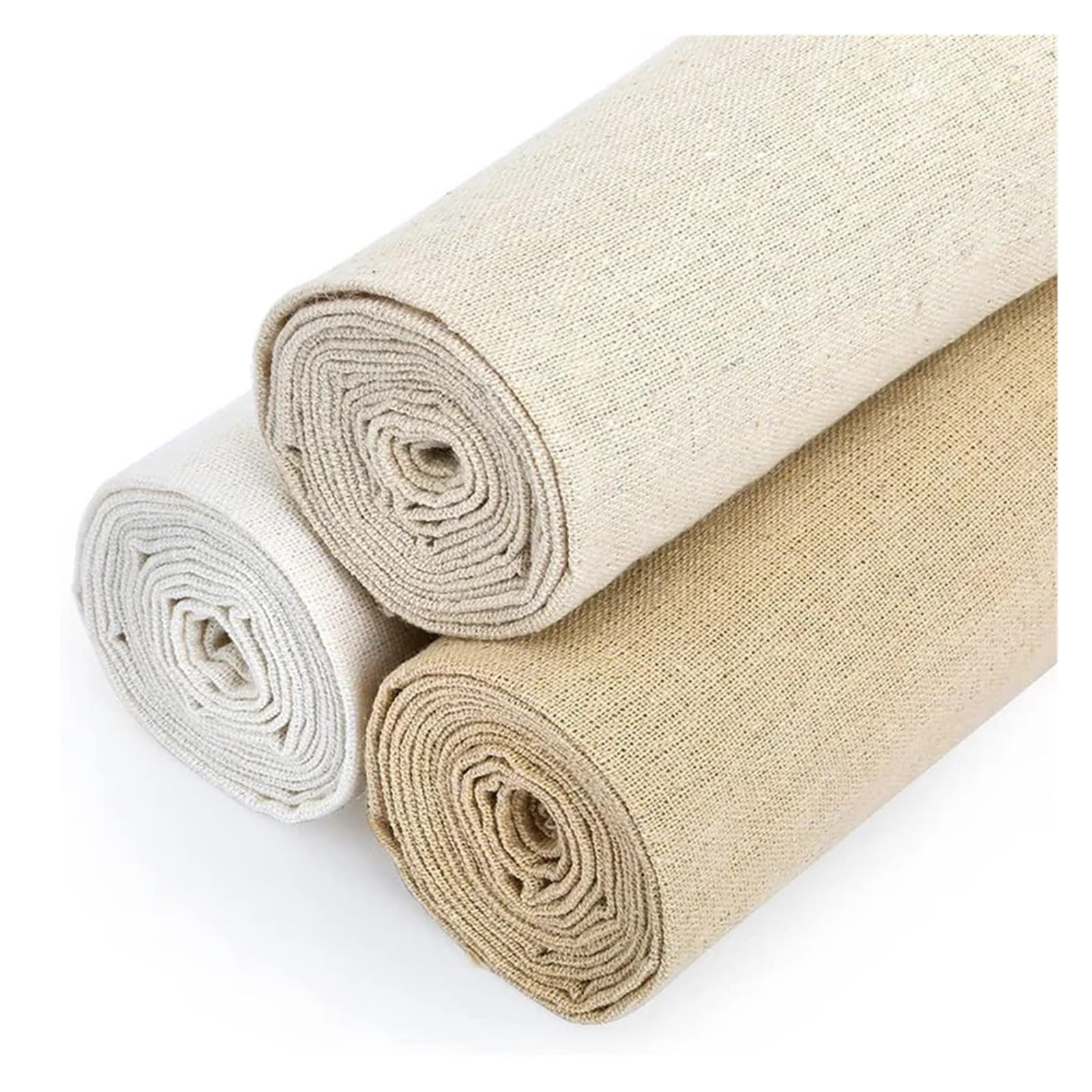 Jute Stoff 1,5 Meter breiter einfarbiger natürlicher Leinenstoff – Kleidung for Heimwerkerarbeiten, Heimdekoration, Sofavorhang(WHITE,5X1.5m)