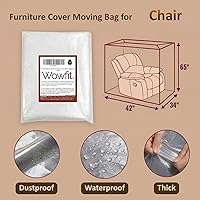 Vista 3 de Wowfit Funda para Muebles a Prueba de Polvo Bolsa de Mudanza para Sillas, Sillones Reclinables y Cajas – Plástico Transparente e Inodoro - 4mil