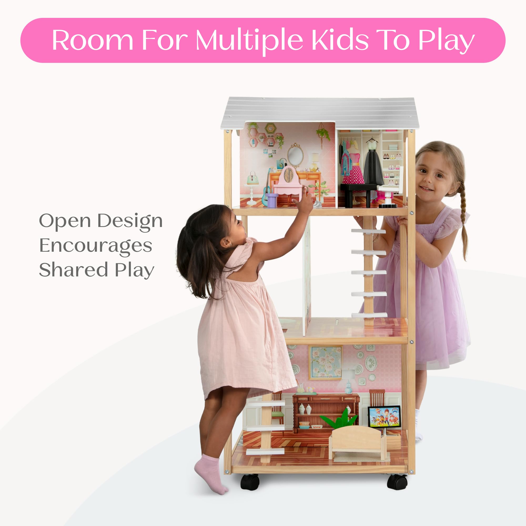 Delta Children Moveable Mansion Dollhouse - 360 Spins! -4 Delta Children Moveable Mansion Dollhouse - 360 Spins! -4