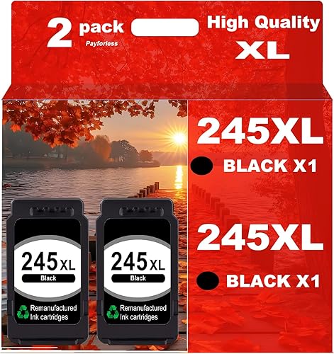 245XL - Cartucho de tinta de repuesto para Canon 245XL, tinta negra compatible con impresora Pixma MX490 MX492 MG2522 MG3022 MG2520 TS3100 TS3122