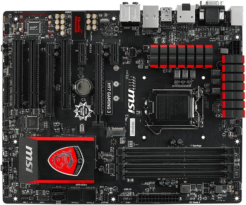 MSI ATX DDR3 2600 LGA 1150 Motherboards H97 GAMING 3