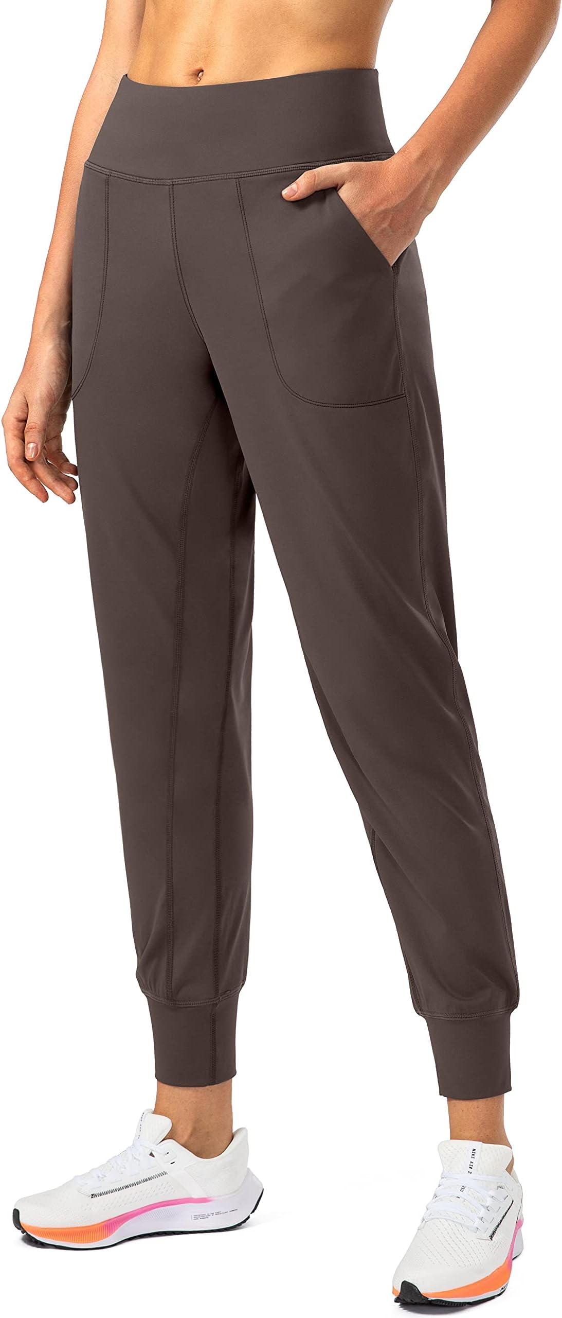 Soothfeel Women's Joggers with Zipper Pockets High Waisted Athletic Workout Yoga Pants Joggers for Women