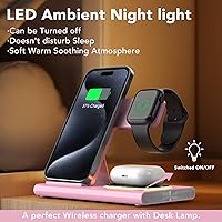 Vista 2 de Estación de carga 3 en 1 para iPhone 17 - Cargador inalámbrico para dispositivos Apple para iPhone 17 16 15 14 13 12 11 Pro Max - Estación de carga