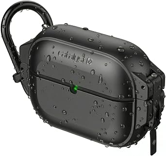 Catalyst for AirPods Pro 3 Case, IP68 Waterproof 330ft, 20ft Drop Proof Shockproof Protective Cover with Locking Latch, Total Protection AirPods Pro 3 case with Pull Tab, Wireless Charging, Carabiner