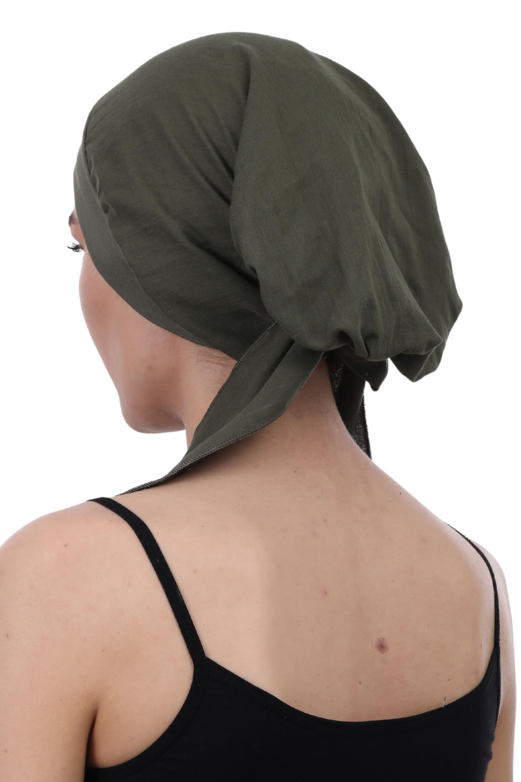 Deresina - Pañuelos para la cabeza de algodón puro con parte delantera de bambú, gorros de quimioterapia para mujer