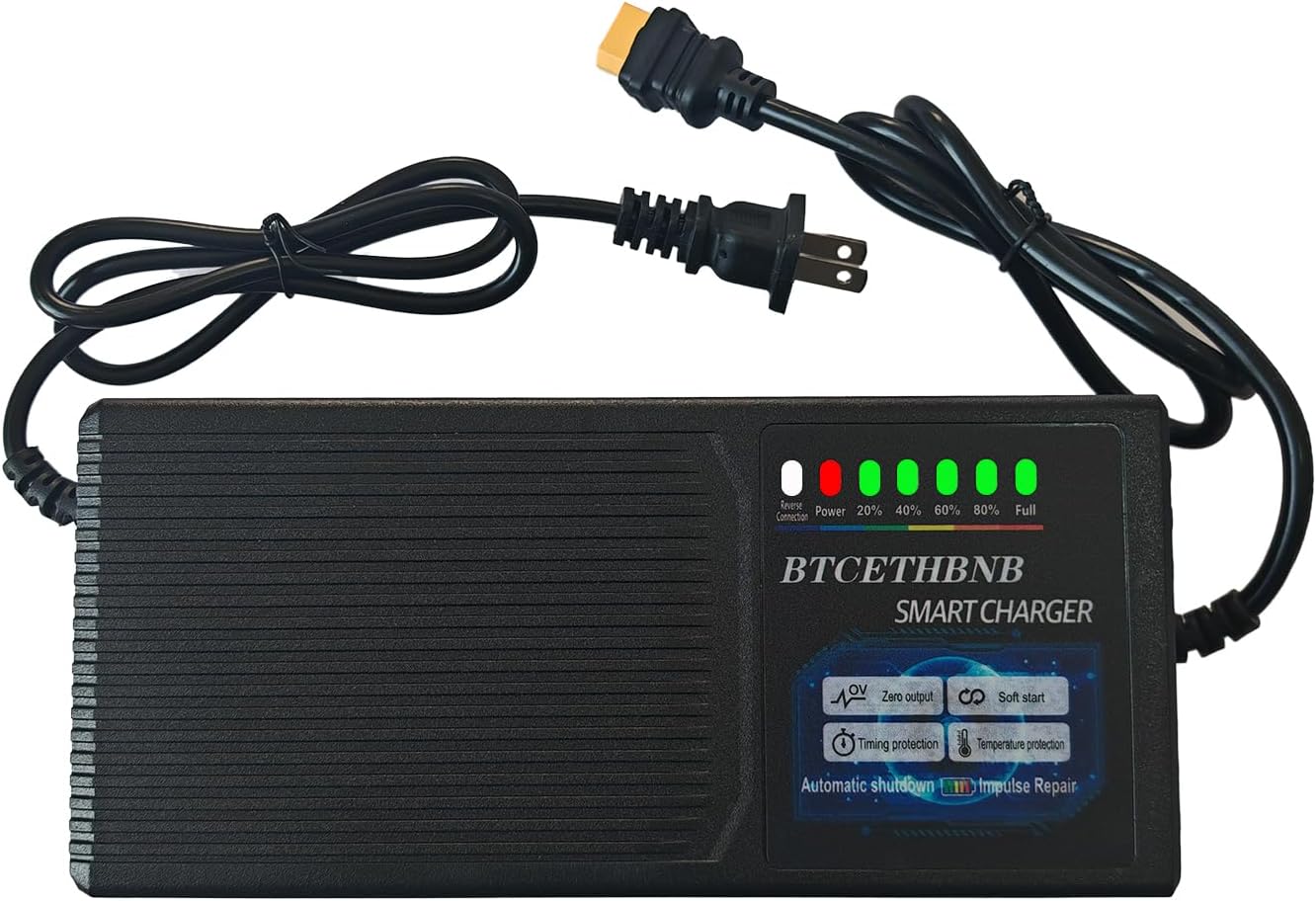 Li-ion Battery Charger Output 84V 4A Battery Charger for 72V 20S Ternary Lithium or 23S LiFePO4 Battery Pack XT60 Connector