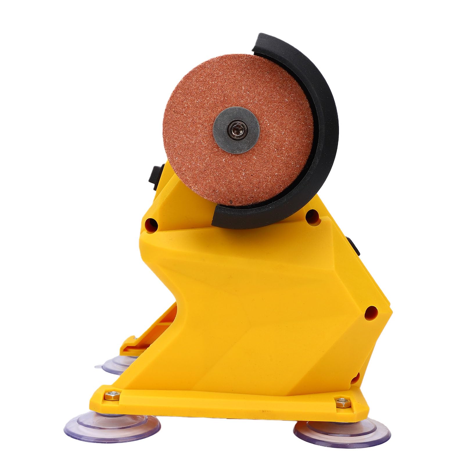 Mini Amoladora de Banco Inalámbrica con 4 Ventosas para Batería, Motor de Cobre de Imán Permanente, Muelas Dobles y Cubiertas de Protección contra Chispas