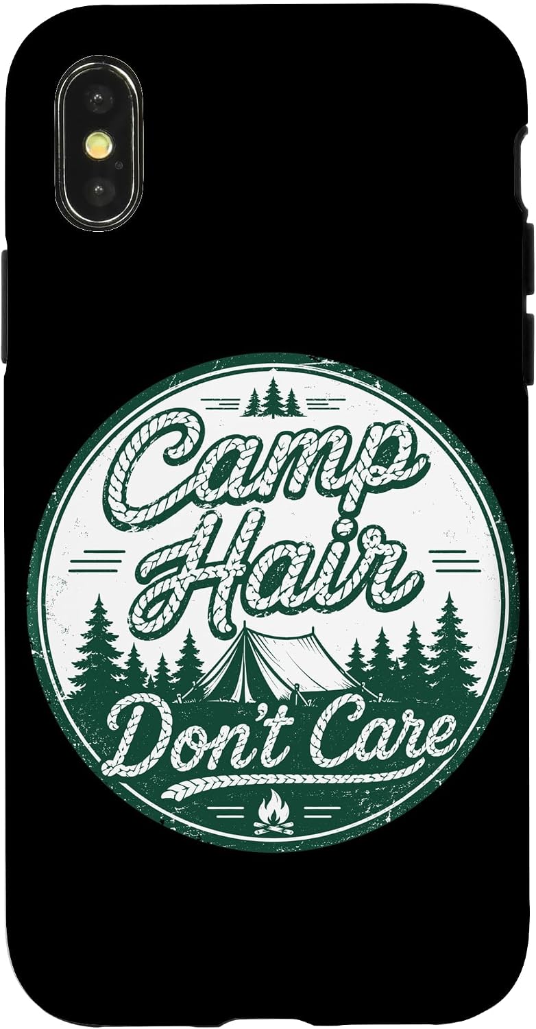 Camp Hair Don't Care Funny Outdoor Camping Adventure Case for iPhone 11 image 5