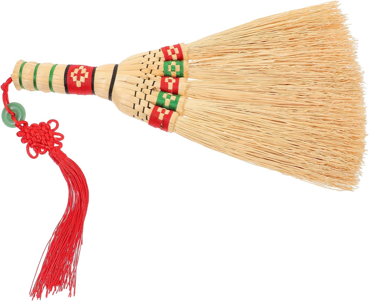Operitacx Hand Broom Corn Straw Brush 29cm Small Manual Bed Broom for Household Cleaning Office Desk Sweeping