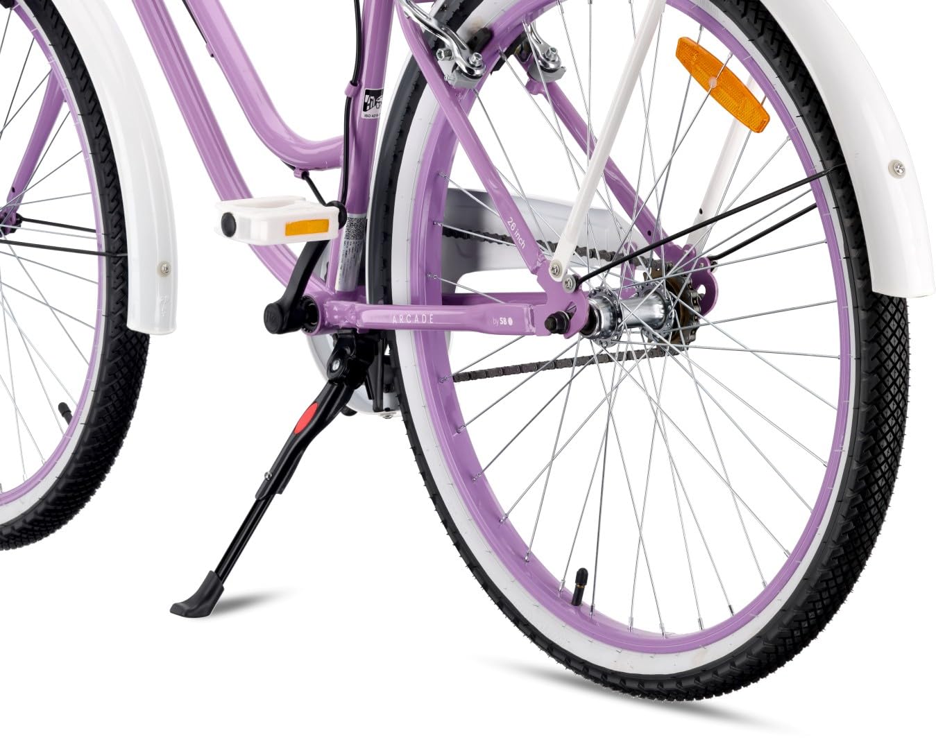 sun baby HEART BIKE Bicicletta da città donna 26 pollici, bici per donne adulti 26" - 7 marce, freni V-Brake, telaio in acciaio, portapacchi, parafanghi