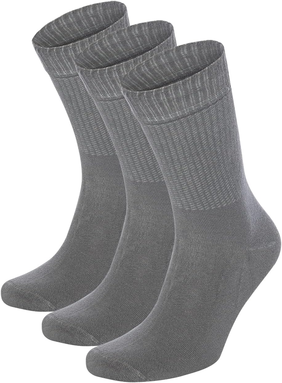 Calzini Diabetici Uomo Donna In Bambù – Confezione Da 4, Vestibilità Ampla, Senza Cuciture, Punta Handlinked, Elastico Non Stringente, Taglia 4-7 UK (37-41), Colori Misti