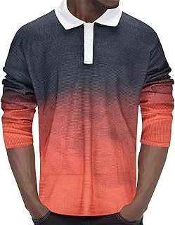 Mens Long Sleeve Polo Shirt, Rugby Shirts for Men Long Sleeve Mens T Shirt Funny Dog Black Tops Polo Neck Tops for Men White Tshirts Pink Polo Shirts for Men Adult