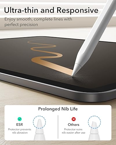 Vista 67 de ESR Paper-Feel - Protector de pantalla magnético para iPad A16 de 11ª/10ª generación (11 pulgadas/10.9, 2025/2022), escribe y dibuja como en papel