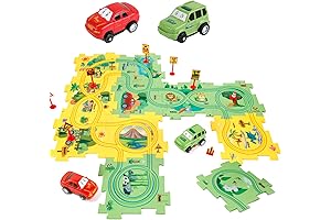 Plastic Floor Puzzles for Kids with 2 Cute Vehicles: The Perfect Educational...
