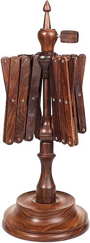 Miniatura 11 de Brainmart Winds - Bobinadora de bolas de hilo de madera y veloz de mesa, Winds de 8 a 12 onzas para manualidades de ganchillo y tejer, juego