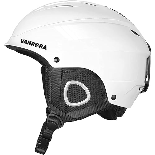 VANRORA Ski Helmet, Snowboard Helmet for Men & Women, Climate Control Venting, Dial Fit, Goggles Compatible, Removable Fleece Liner and Ear Pads, Safety-Certified