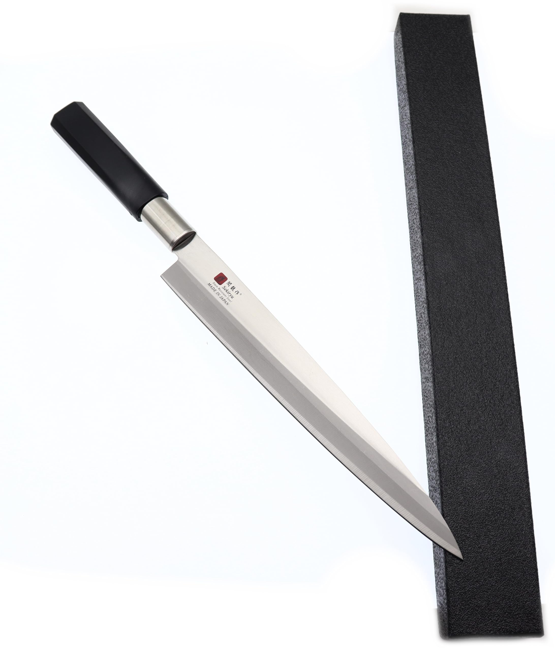 COCKTAIL7 Couteau Japonais Sashimi Yanagiba Lame 210 mm, Couteaux de Cuisine Special Poisson Fabriqué au Japon