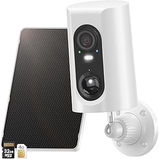 ANRAN 4G LTE Outdoor Solar Surveillance Camera with SIM Card, 2K HD Battery Camera with Solar Panel, PIR Motion Detection,…