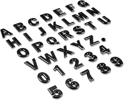 Miniatura 2 de DNA Motoring EM-L-Letter-Y-BK - Calcomanía de metal con letra negra para automóvil, camión, motocicleta, logotipo - Y