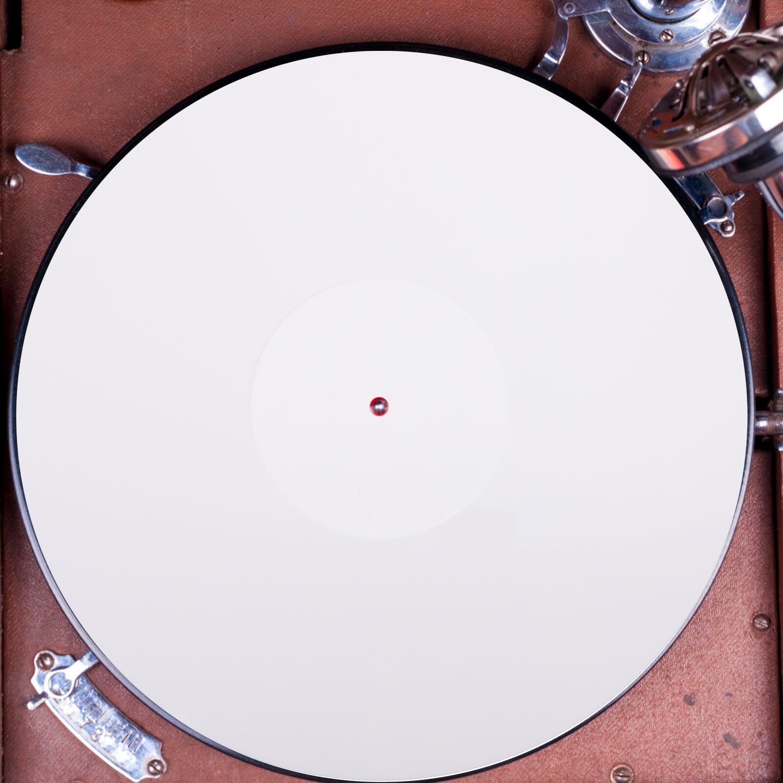 TEHAUX 1pezzi Tappetino Protettivo per Dischi in Vinile Cuscinetto Protettivo per Dischi in Acrilico Bianco Adatto per Giradischi Domestici Funzione Antistatica