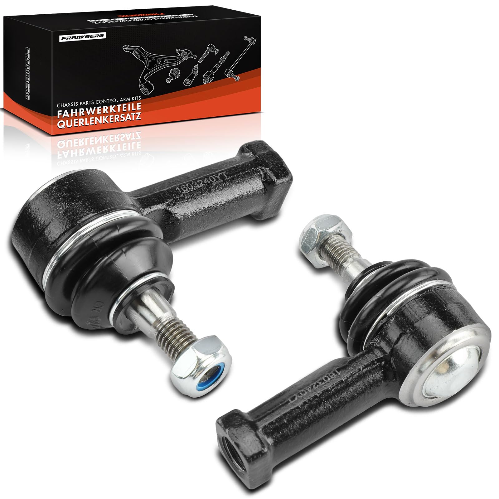 Frankberg 2x Spurstangenkopf Vorderachse Links Rechts Kompatible mit Meriva X03 1.3L-1.8L 2003-2010 Replace# 1603240