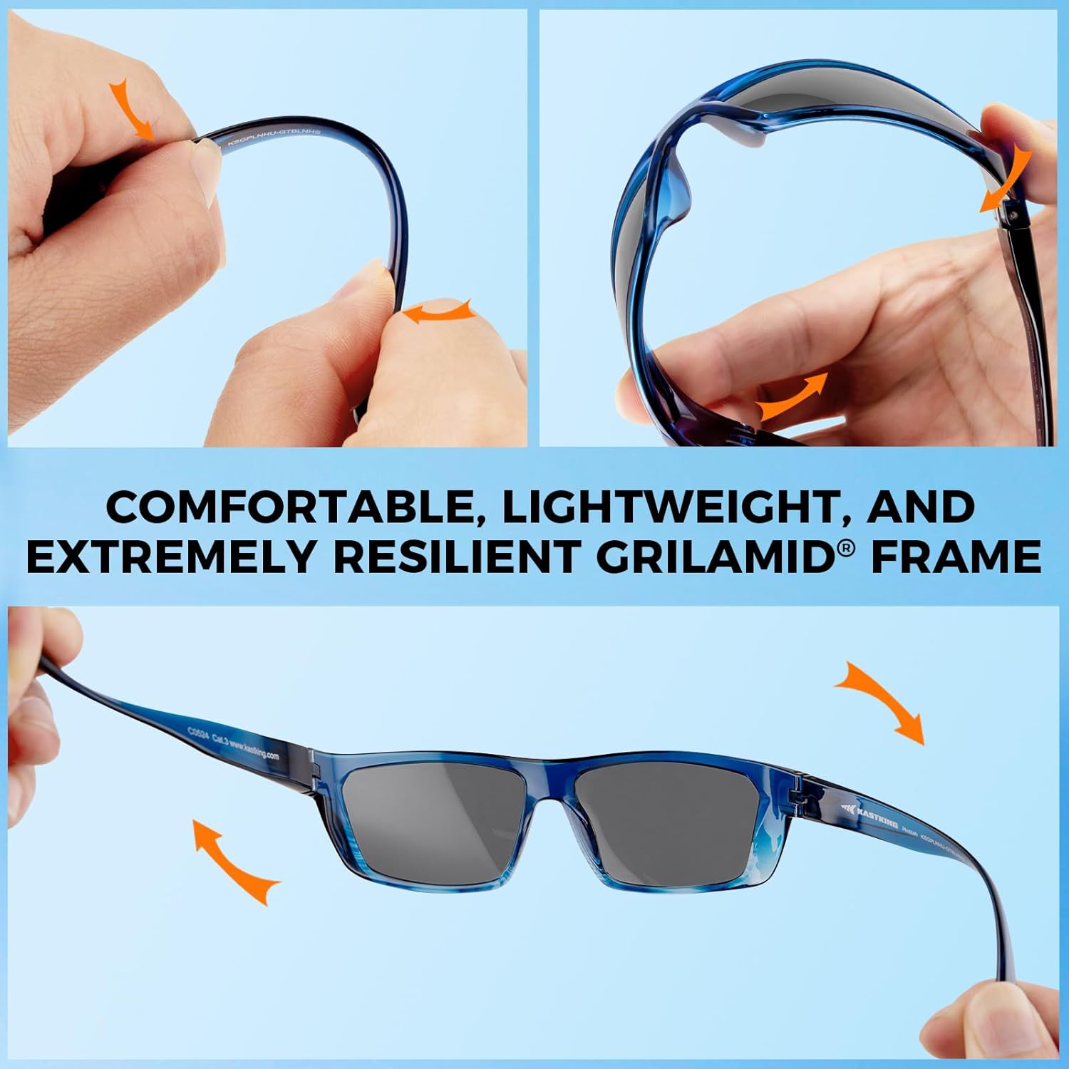 KastKing Huzzah Polarized Sport Sunglasses for Men and Women, Ideal for Driving Fishing Cycling and Running,UV Protection - Image 6