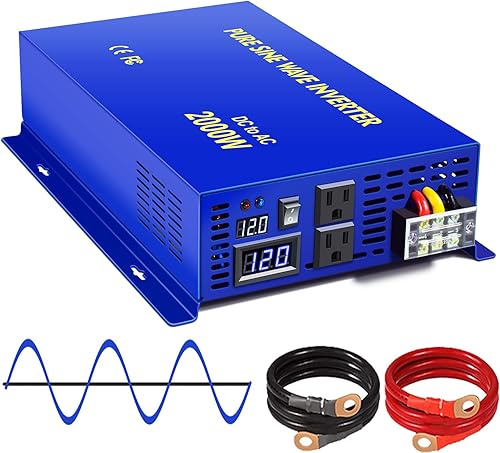 2000 vatios 2500 vatios inversor de corriente de onda sinusoidal pura