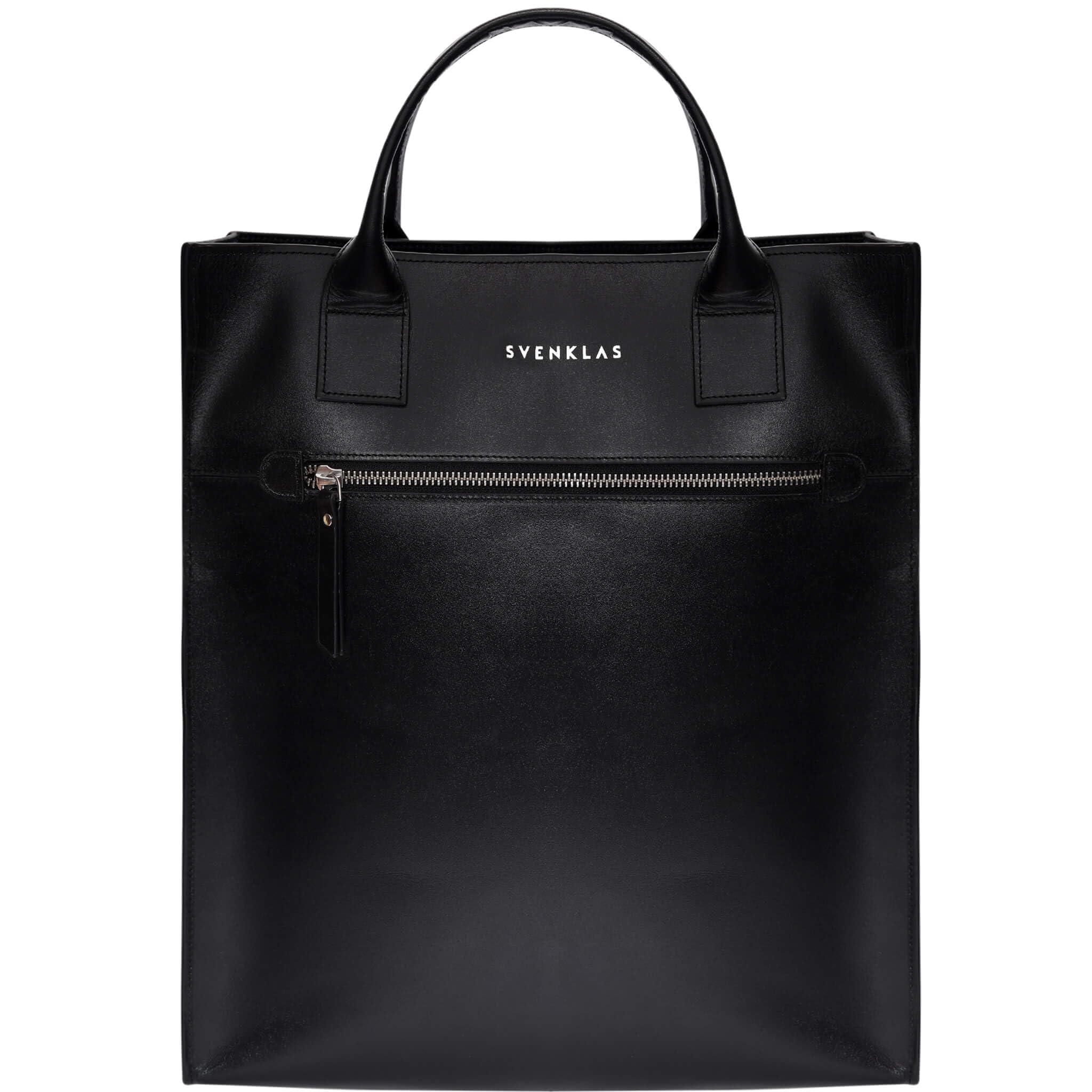 SvenklasIona Duo Tote Bag | Premium Designer Leather Tote with 16” Zipper Laptop Compartment | Travel and Work Tote for Men, Women and Girls