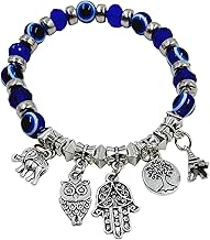 Evil Eye Bracelets for Women, Nazariya Bracelet for Girls, Nazar Battu Bracelet with Charms for Good Luck and Prosperity (Charms)