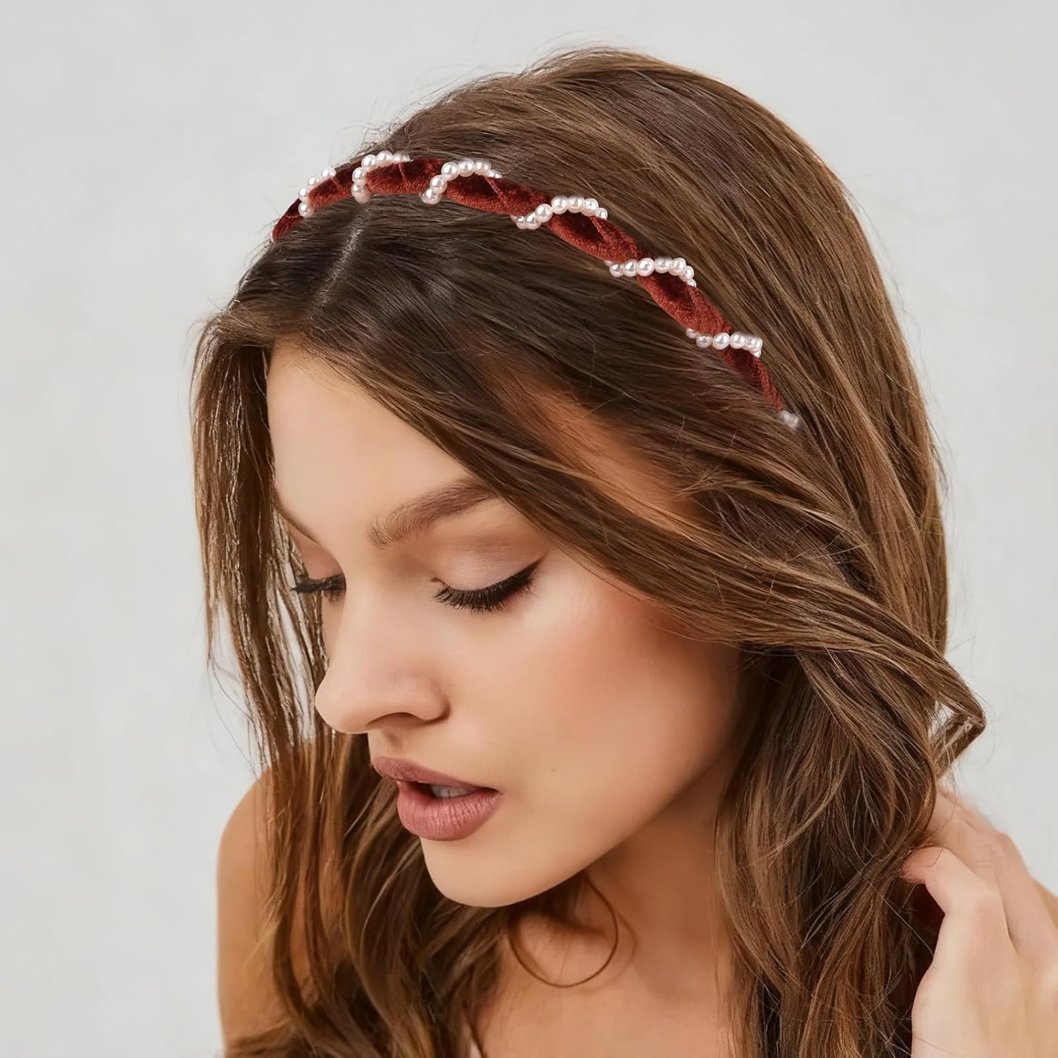 CAVETEE Wide Zig Zag Headbands for Women, 6PCS Plasitc Hair Band with Comb Teeth Braided Hair Hoops for Women - Image 5