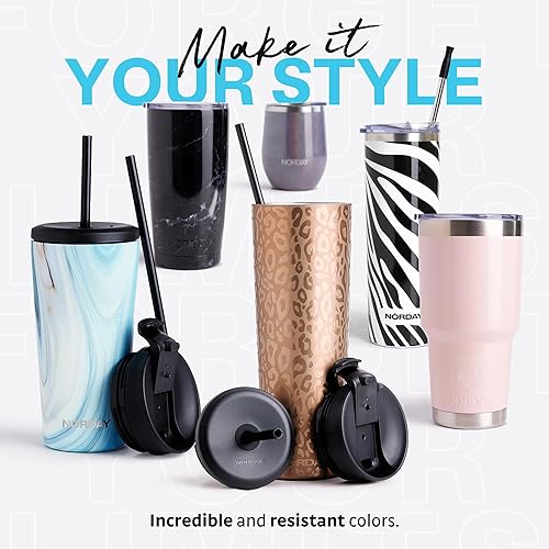 Miniatura 7 de NORDAY Vaso con tapa, 20 onzas, Blush Glitter  Vaso aislado al vacío  Vaso de viaje  Vasos de acero inoxidable  Vaso de café de doble pared