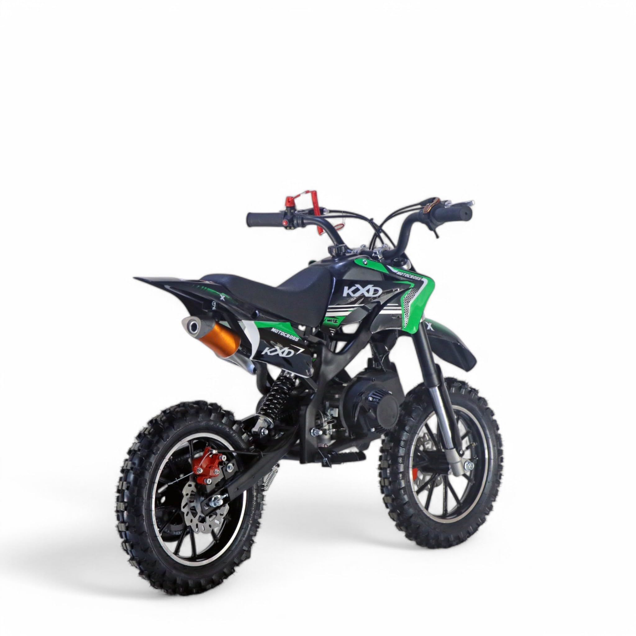 KXD 701A/706A/708A/705A 49cc 2Takt 4Takt Dirt Cross Pocket Enduro Dirtbike Motocrossbike Motocross Motorrad Cross 49ccm Vorderrad Motor Pocketbike (Grün, KXD 701 49ccm 2Takt)