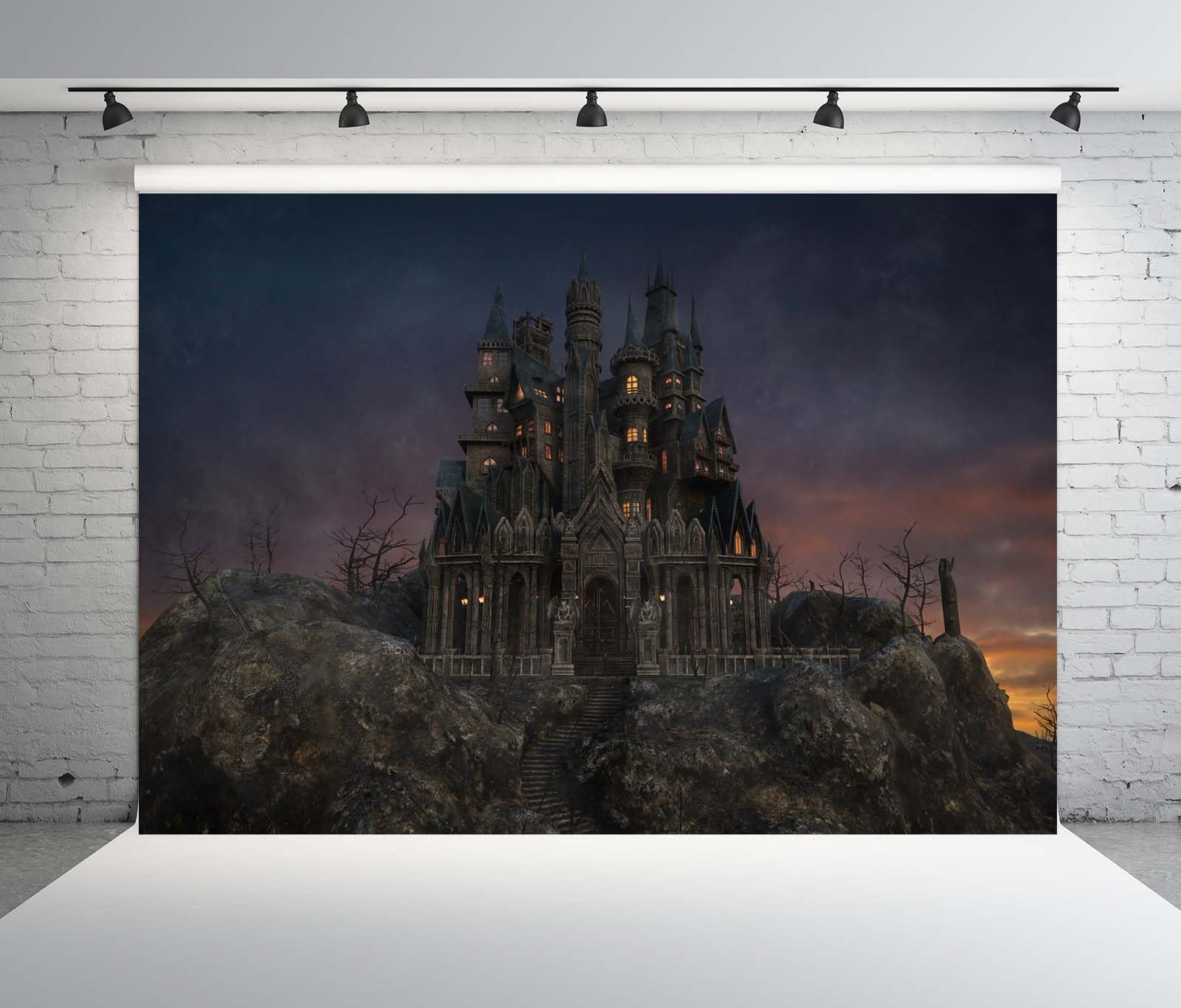 Amazon.com : BELECO 17x10ft Fabric Gothic Halloween Castle