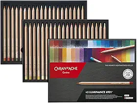Caran D'Ache Lápis de Cor Luminance 40 Cores, 40 Cores
