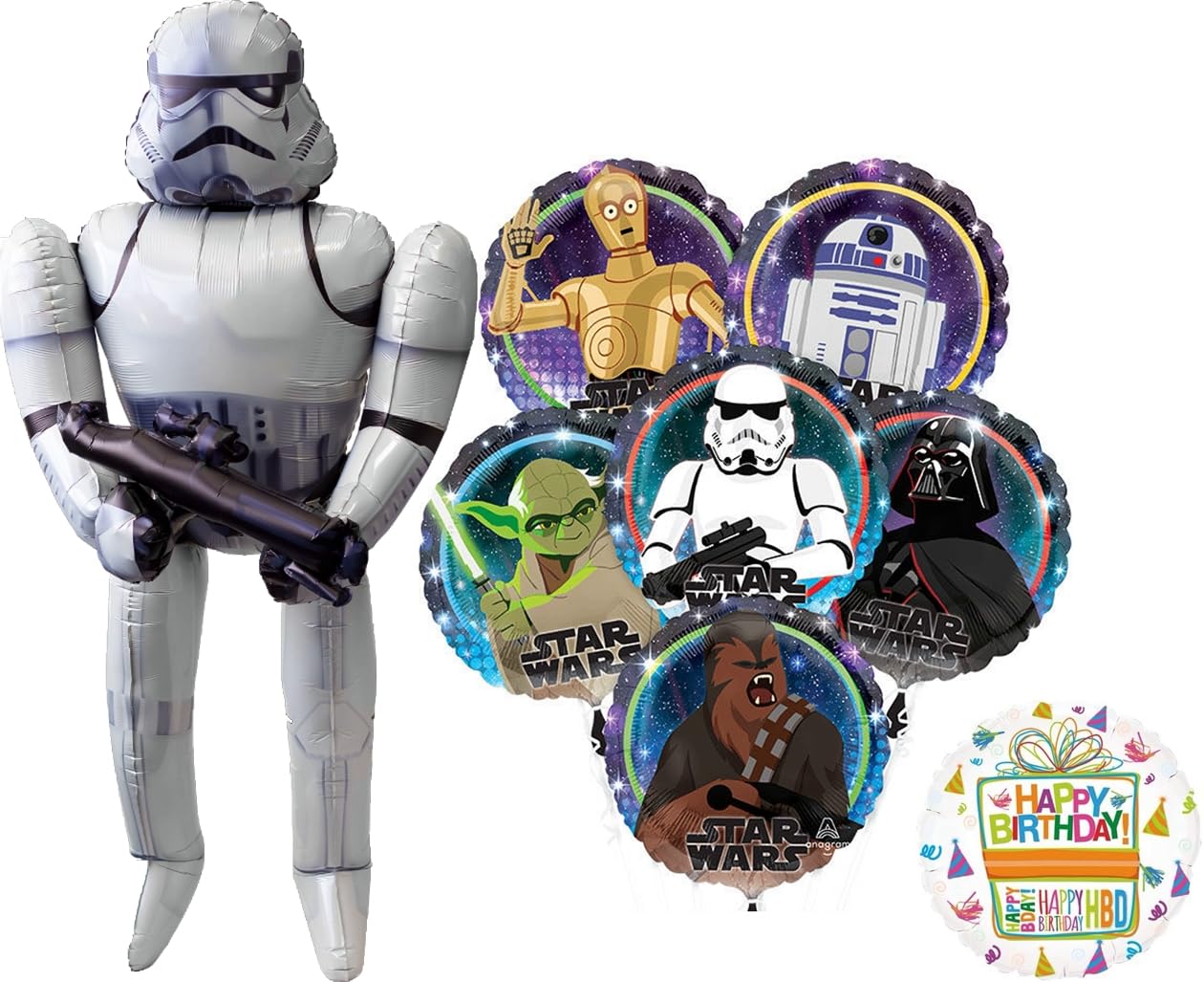 Anagram Star Wars Stormtrooper Airwalkers Birthday Party Supplies Balloon Bouquet Decorations