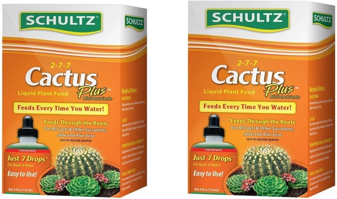 Schultz Cactus Plus 2-7-7 liquid Plant Food, 4-Ounce (2-Pack)