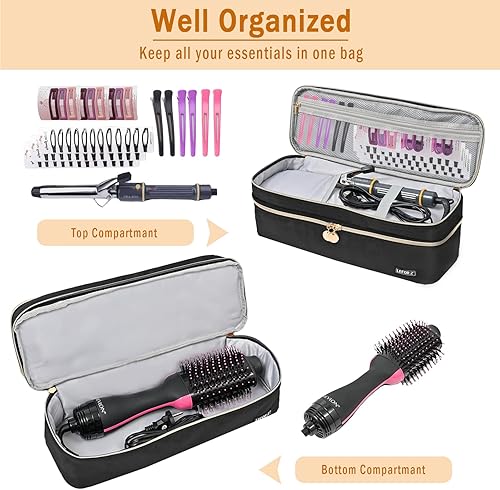 Miniatura 5 de Bolsa de viaje para herramientas para el cabello, funda de transporte con bolsa resistente al calor compatible con Revlon de un solo paso para