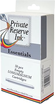 Private Reserve Ink Essentials Empty Long/Magnum cartridges 50 pcs