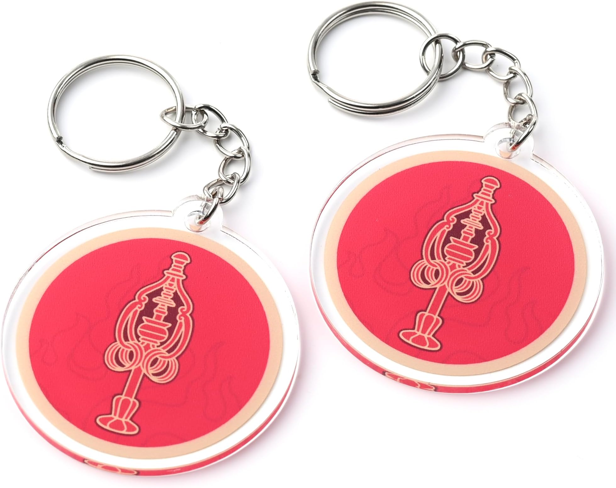 Ksiddigarbha Fireball Feng Shui Amulet Keychains, Symbol of Calm Focus and Conflict Balance, Lightweight Acrylic Feng Shui Gift for 2026, Made in USA (2 Pack)