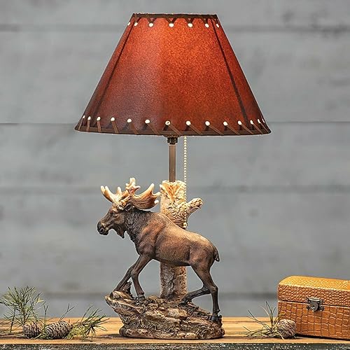 Vista 119 de BLACK FOREST DECOR Antler Lodge Uplight Lámpara - Lámpara rústica de Lodge con globo de vidrio sembrado