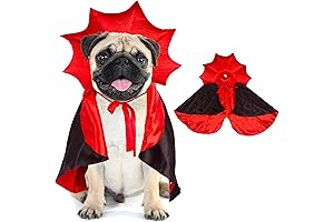 ADOGGYGO Halloween Dog Costume, Dog Vampire Devil Costume, Dog Halloween Cloak Cape...