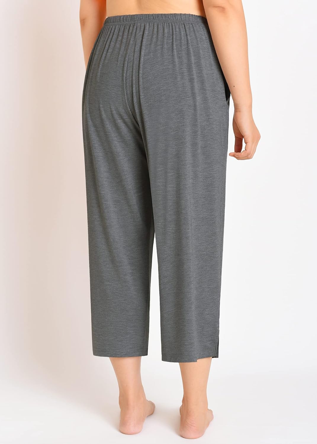 Esenchel Women's Plus Size Capri Pajama Pants Rayon Sleep Capris - Image 3