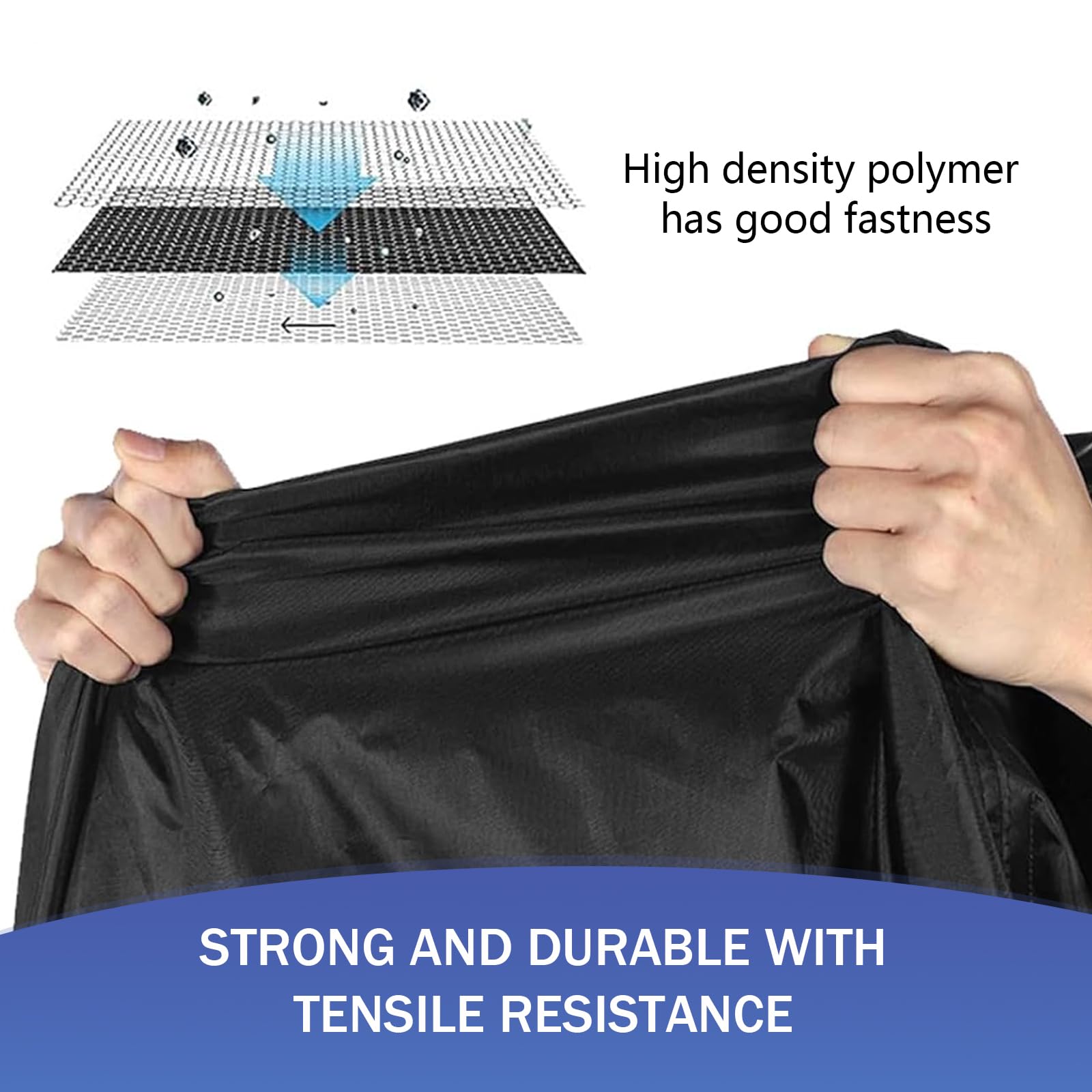 Funda para motocicleta, cubierta impermeable para motocicleta, cubierta protectora de cobertura completa con agujero de bloqueo antirrobo, universal para motocicletas (negro)