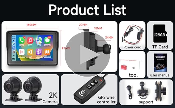 NUSICAN WIRELESS CAR AIR コンプレッサー　WIN-720 Amazon.com: Wireless Carplay for Motorcycle, 5 inch CarPlay
