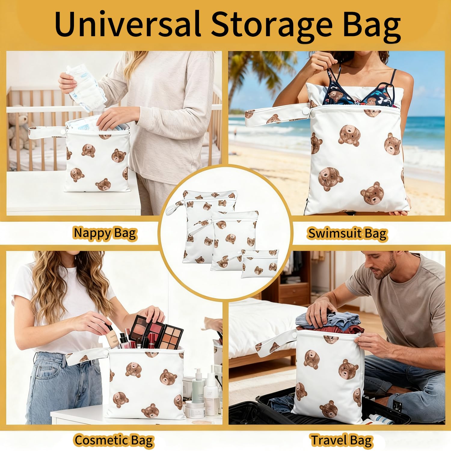 YAWYO Pack of 3 Nappy Bag Organiser - Image 4