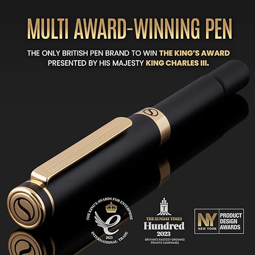 Miniatura 2 de Scriveiner Bolígrafo de lujo EDC cromado plateado, impresionante bolígrafo de bolsillo pesado con acabado en oro de 24 quilates, bolígrafo de
