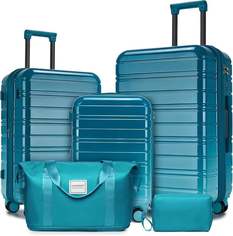 Luggage Sets 5 Piece, PC+ABS Expandable Suitcases with Wheels