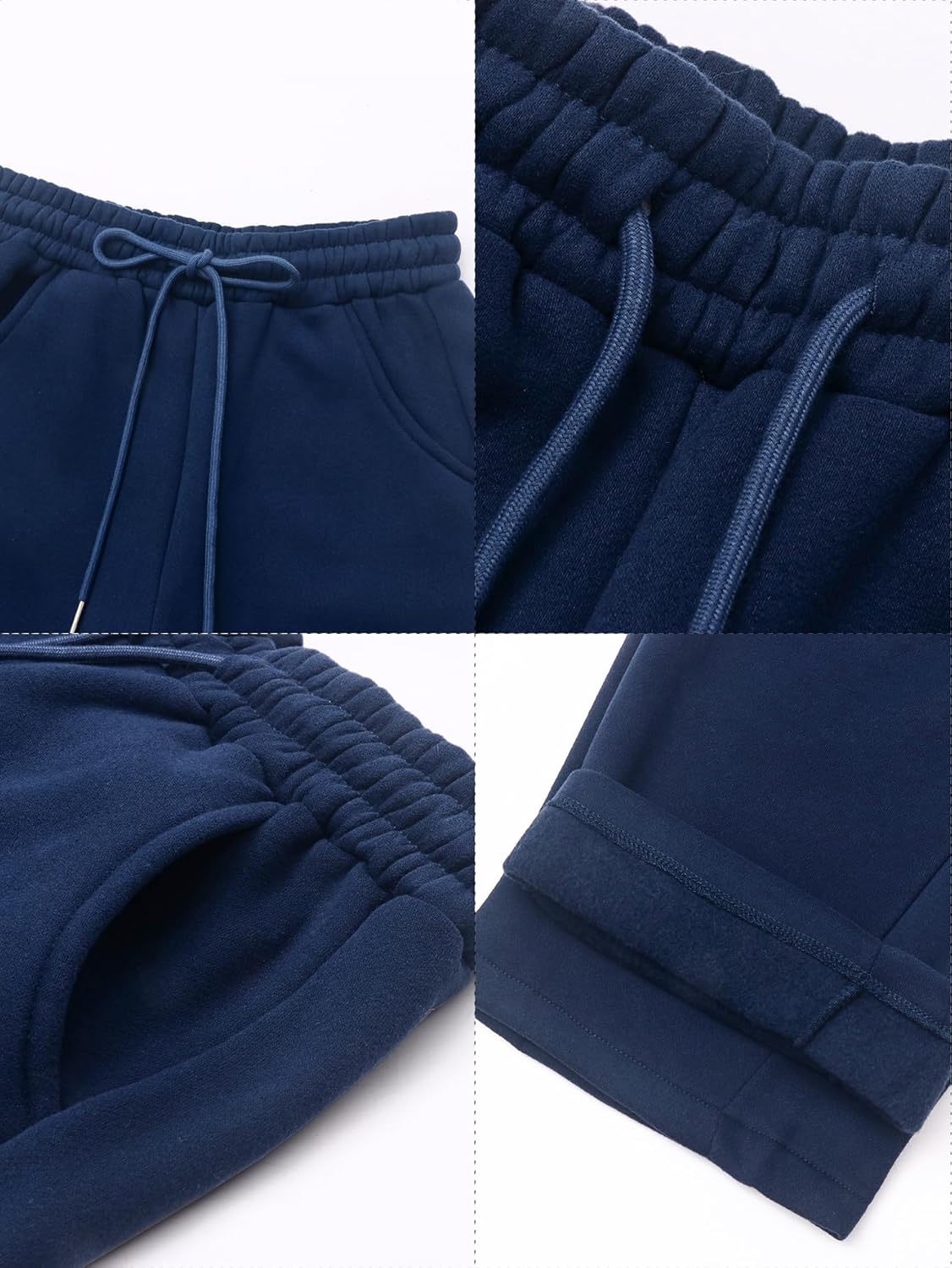HOTIAN Womens Fleece Lined Sweatpants Barrel Leg Thermal Winter Warm Baggy Joggers Casual Athletic Pants with Pockets - Image 6