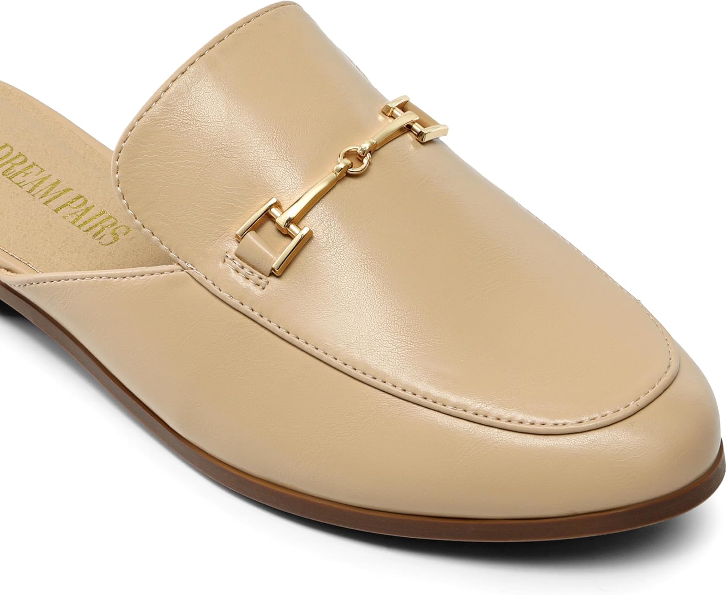 DREAM PAIRS Mules for Women Flats Comfortable Buckle Mules Slip on Slides Backless Loafers Shoes - Image 4
